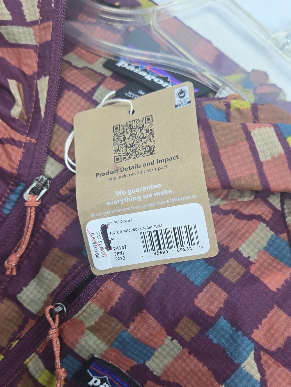 NEW Patagonia Houdini Multi-Pattern Hooded Lightweight Jacket M - Picture 6 of 11